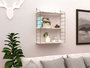 Hanah Home 3'lü Estantería de Pared de Mármol de Carrara Blanca 72x85x20cm