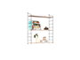 Hanah Home 3'lü Estantería de Pared de Mármol de Carrara Blanca 72x85x20cm