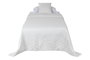 DKD Home Decor Linen collection 1c24 Colcha Blanco 260 x 180 cm (2 Unidades)