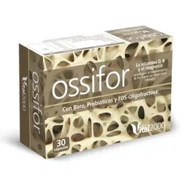 VITAL 2000 Ossifor 30 Cápsulas - Calcio, Vitamina D y K2 para Huesos Fuertes