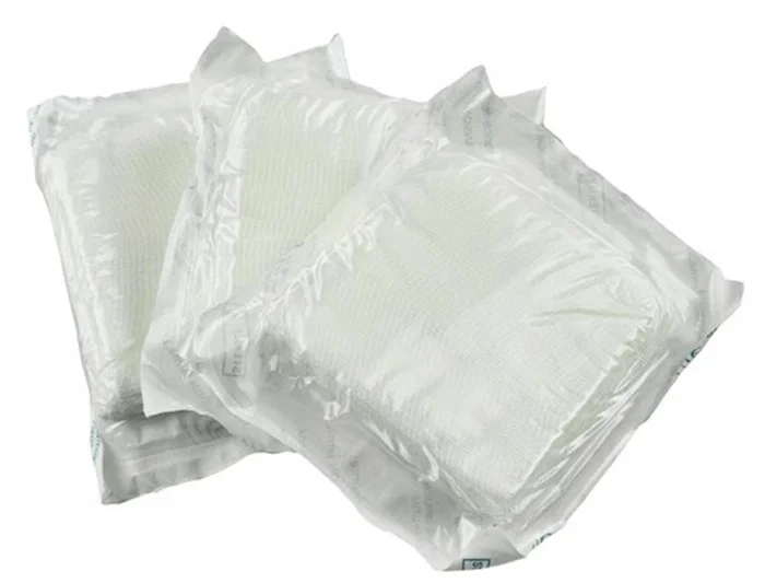 Gasa Estéril Algodón Hidrófilo Libre de Gérmenes, No Desprende Filamentos, Absorción Óptima Caja 100 Unidades