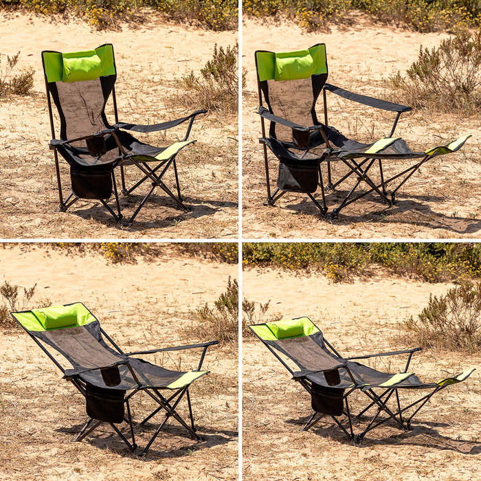 Kampfort Innova Silla Tumbona Plegable Para Camping, Silla Reclinable Plegable y Portátil