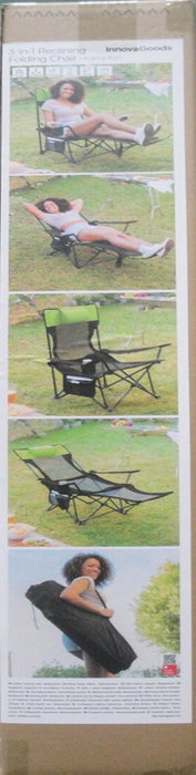 Kampfort Innova Silla Tumbona Plegable Para Camping, Silla Reclinable Plegable y Portátil