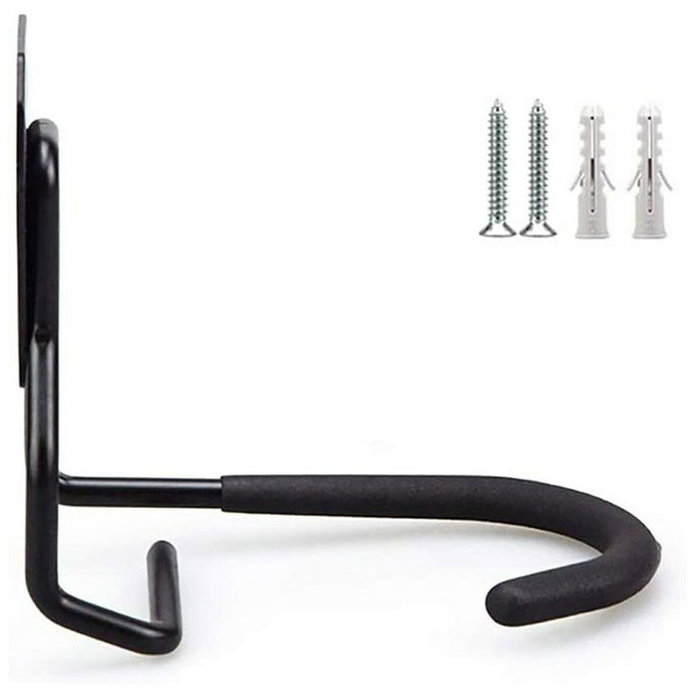 Apoyo para bicicleta maclean soporte de pared para bicicleta gancho de almacenamiento de acero vertical 20kg garaje "