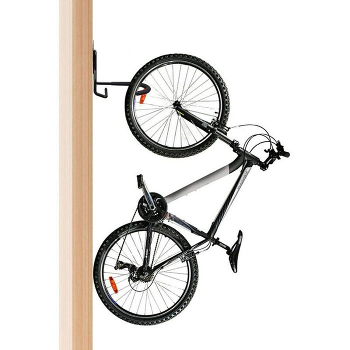 Apoyo para bicicleta maclean soporte de pared para bicicleta gancho de almacenamiento de acero vertical 20kg garaje "