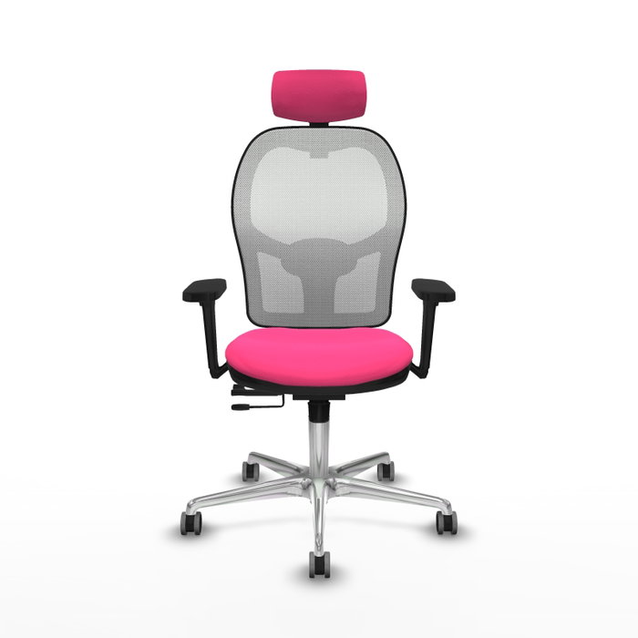 PIQUERAS Y CRESPO Silla de oficina Jorquera Rosa y Blanco con Mecanismo Sincro/Traslack PIQUERAS Y CRESPO Silla de oficina Jorquera Rosa y Blanco con Mecanismo Sincro/Traslack