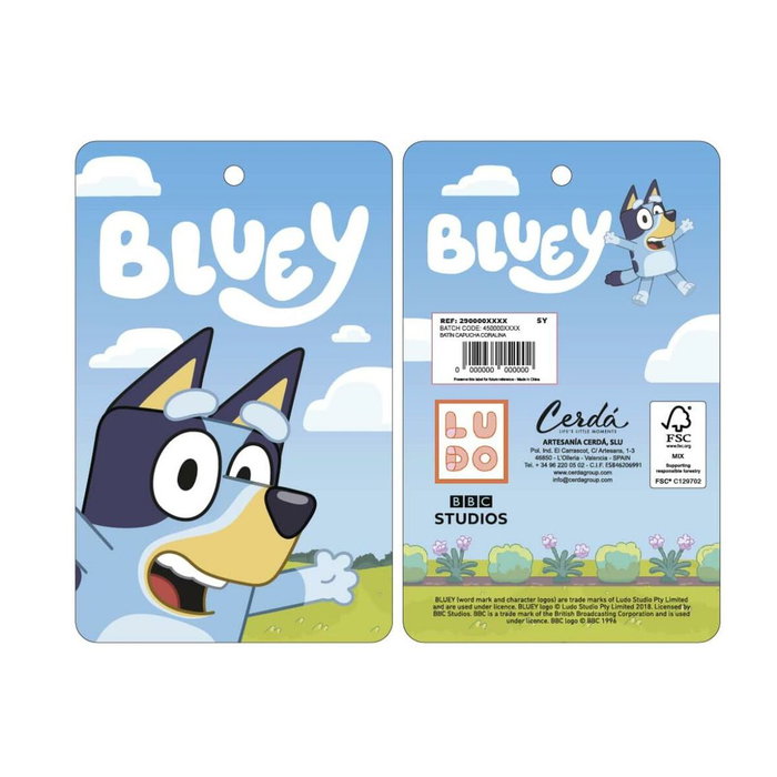 Cerdá Batín Coral Fleece Aplicaciones Bluey 6 Años Naranja