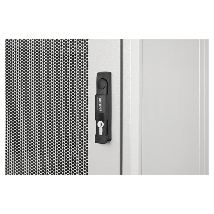 Digitus Armario para Servidor Unique Server-N 42HE, Rack Independiente 42U, Capacidad 1200 kg, 2053x800x1200 mm, Gris, Incluye Gestión de Cables y Patas Ajustables