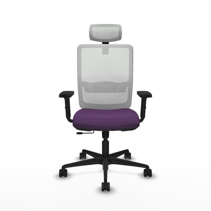 PIQUERAS Y CRESPO Silla de oficina Haches, Morado/Blanco