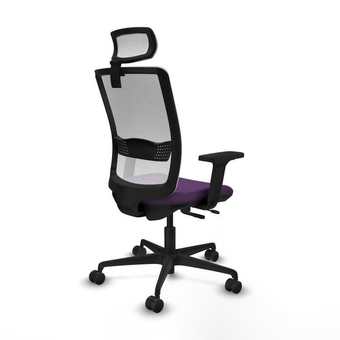 PIQUERAS Y CRESPO Silla de oficina Haches, Morado/Blanco
