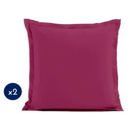 Lovely Home LH71604 Juego de 2 Fundas de Almohada, 73 x 73 cm, Fucsia