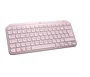 Logitech MX Keys Mini 920,010481 - Teclado Inalámbrico RF + Bluetooth, Formato Mini, QWERTZ Alemán, Retroiluminación LED, Color Rosa - Para Oficina, Windows, macOS, Linux