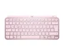 Logitech MX Keys Mini 920,010481 - Teclado Inalámbrico RF + Bluetooth, Formato Mini, QWERTZ Alemán, Retroiluminación LED, Color Rosa - Para Oficina, Windows, macOS, Linux