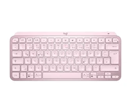 Logitech MX Keys Mini 920,010481 - Teclado Inalámbrico RF + Bluetooth, Formato Mini, QWERTZ Alemán, Retroiluminación LED, Color Rosa - Para Oficina, Windows, macOS, Linux