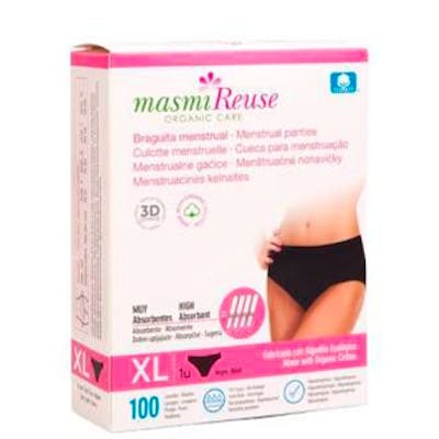 MASMI Braguita Menstrual Talla XL Absorción Alta Algodón Ecológico Certificado GOTS MASMI Braguita Menstrual Talla XL Absorción Alta Algodón Ecológico Certificado GOTS