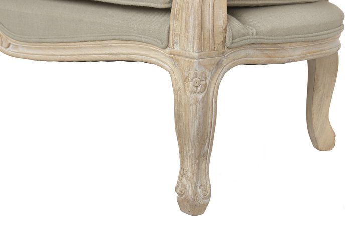 DKD Home Decor Sillón de Madera y Enea en Verde Claro y Natural DKD Home Decor Sillón de Madera y Enea en Verde Claro y Natural