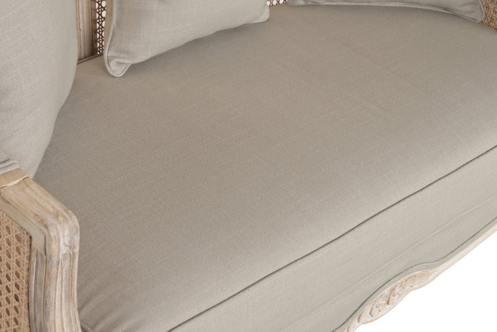 DKD Home Decor Sillón de Madera y Enea en Verde Claro y Natural DKD Home Decor Sillón de Madera y Enea en Verde Claro y Natural