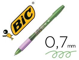 Bic Boligrafo Gelocity Illusion Borrable Verde Punta 0,7 mm