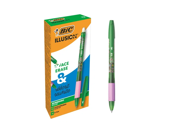 Bic Gelocity Illusion Bolígrafo Borrable Verde 0,7 mm