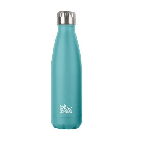 IRISANA Botella Termo Acero Inoxidable 500 ml con Funda Neopreno Turquesa
