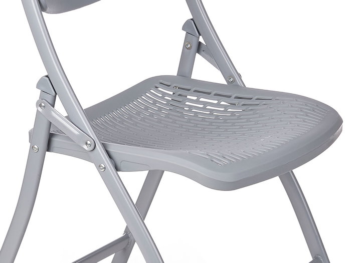 Giftdecor Silla Plegable Gris 108x13x50 cm (Set de 4)