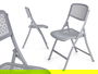 Giftdecor Silla Plegable Gris 108x13x50 cm (Set de 4)