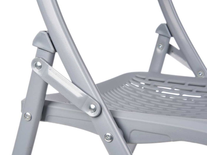 Giftdecor Silla Plegable Gris 108x13x50 cm (Set de 4)