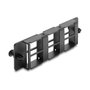 DeLOCK Panel adaptador para módulos Keystone 6 puertos negro