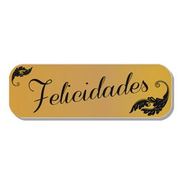 Etiquetas Regalo Adh. Holograficas Rollo 250 Uds. 45X15 Felicidades Oro