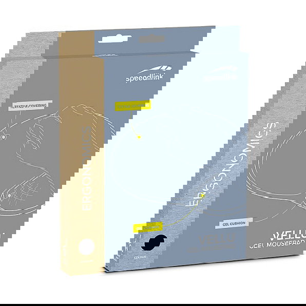 Speedlink VELLU Alfombrilla de Ratón con Reposamuñecas de Gel Negra - Retail