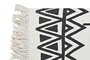 DKD Home Decor Alfombra Boho Blanco Negro Algodon Polyester 250 x 0.7 x 160 cm