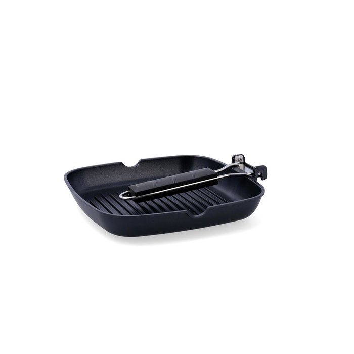 Quid Asador Cuadrado Aluminio Fundido Ebano 24 cm Quid Asador Cuadrado Aluminio Fundido Ebano 24 cm