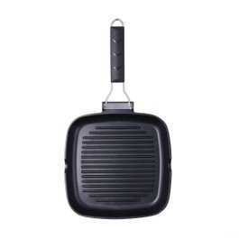 Quid Asador Cuadrado Aluminio Fundido Ebano 24 cm