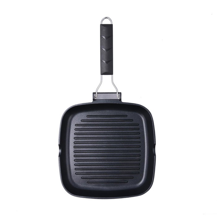 Quid Asador Cuadrado Aluminio Fundido Ebano 24 cm Quid Asador Cuadrado Aluminio Fundido Ebano 24 cm