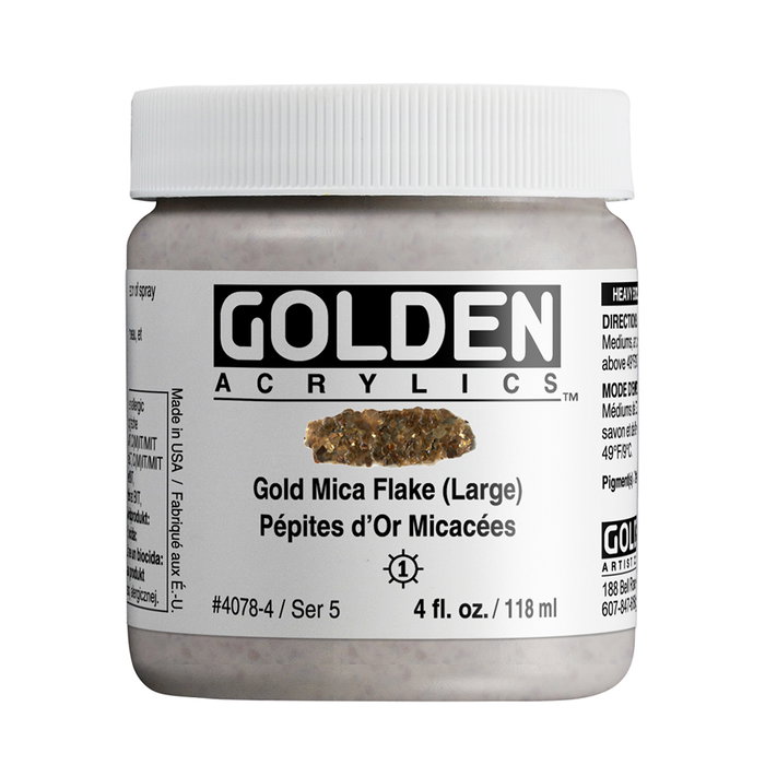 Golden Colores Acrílicos Oro Mica Flake (Grueso) 118ml Golden Colores Acrílicos Oro Mica Flake (Grueso) 118ml