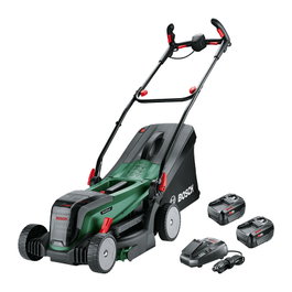Bosch UniversalRotak 37-550 Cortacésped a Gasolina de Empuje, Ancho 37cm para 550m², Sistema de Cuchillas Giratorias, Altura Corte 2.5-7cm