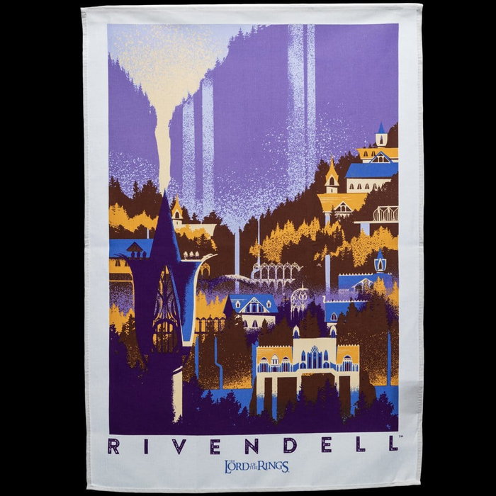Weta Workshop Juego de 2 Paños de Cocina El Señor de los Anillos Rivendell & Hobbiton 70 cm