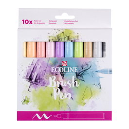 Talens Pack de 10 Ecoline Brush Pen Pastel