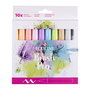 Talens Pack de 10 Ecoline Brush Pen Pastel