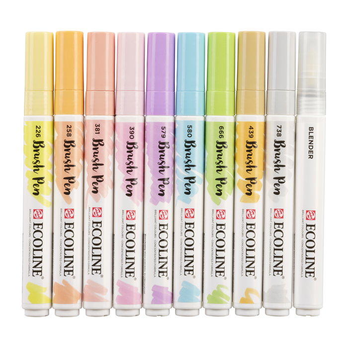 Talens Ecoline Brush Pen Estuche Pastel 10 Colores