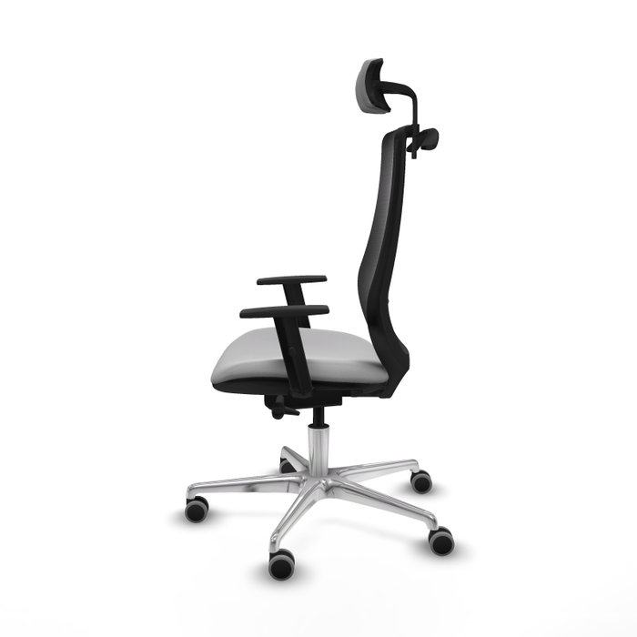 PIQUERAS Y CRESPO Silla de oficina Mardos con mecanismo Sincro/Traslack, Gris claro y Negro