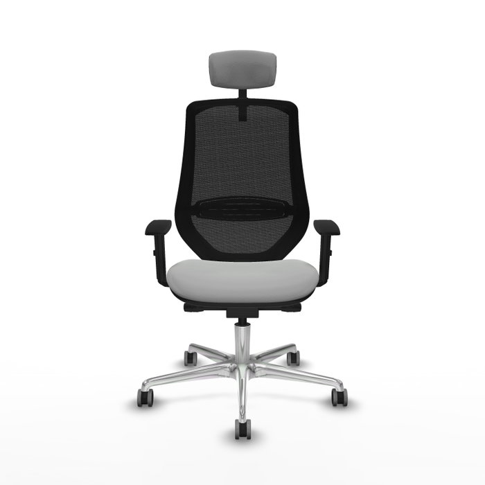 PIQUERAS Y CRESPO Silla de oficina Mardos con mecanismo Sincro/Traslack, Gris claro y Negro