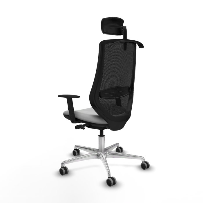 PIQUERAS Y CRESPO Silla de oficina Mardos con mecanismo Sincro/Traslack, Gris claro y Negro