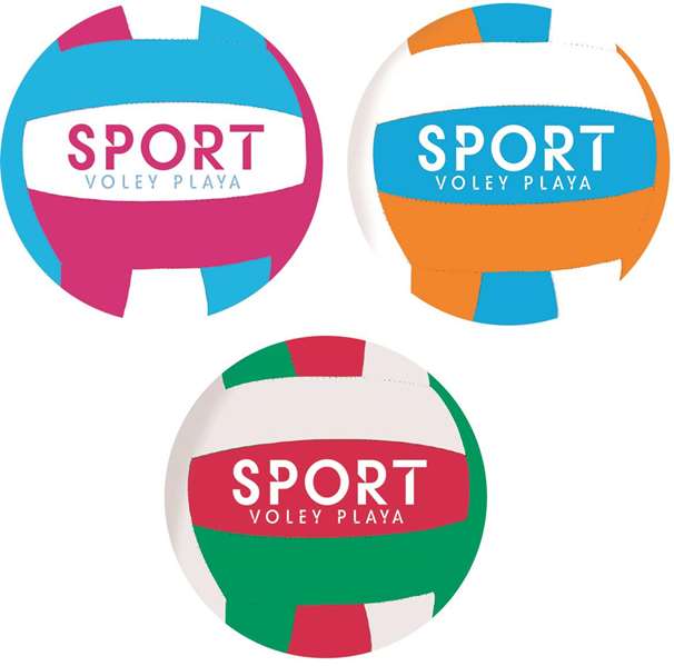 Balón volley playa sport, 21 cm, 260-280 gr. - modelos surtidos
