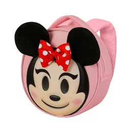 Disney Minnie Mouse Mochila Infantil Redonda Emoji con Relieve 3D Rosa 9x22x22cm 4L