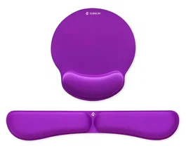 Subblim Pack Ergo MemoryFlex Alfombrilla y Reposamuñecas Púrpura