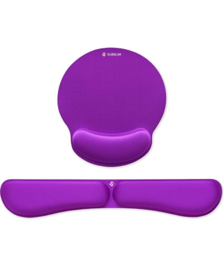 Subblim Pack Ergo MemoryFlex Púrpura (Alfombrilla y Reposamuñecas)