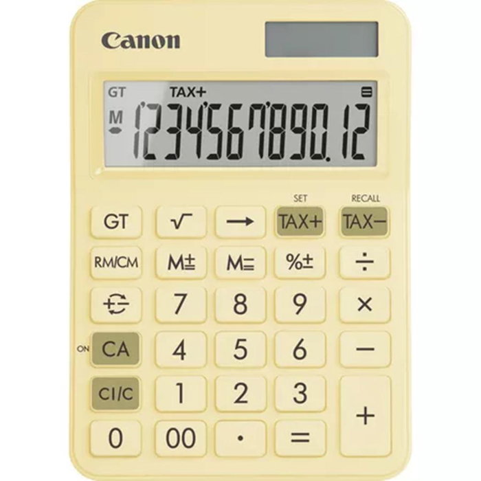 Canon LS-125KB Calculadora de Sobremesa - LCD 12 Dígitos, Funciones Financieras, Solar/Batería, Amarillo, Ecológica Canon LS-125KB Calculadora de Sobremesa - LCD 12 Dígitos, Funciones Financieras, Solar/Batería, Amarillo, Ecológica