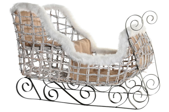 DKD Home Decor Trineo Navidad Blanco 46 x 62 x 90 cm DKD Home Decor Trineo Navidad Blanco 46 x 62 x 90 cm