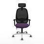PIQUERAS Y CRESPO Silla de oficina Cilanco con Mecanismo Sincro/Traslack Morado y Negro